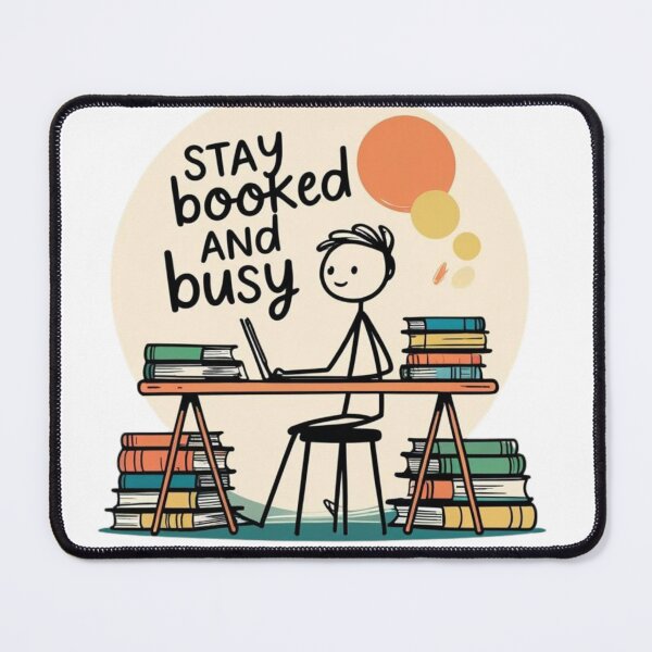 Item preview, Stay Booked and Busy | Funny Reading & Study Motivation Stick Figure Design designed and sold by LOLbySA.