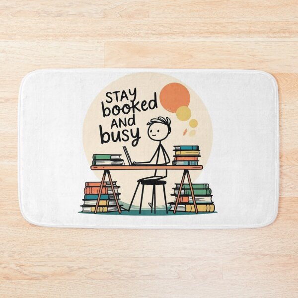 Item preview, Stay Booked and Busy | Funny Reading & Study Motivation Stick Figure Design designed and sold by LOLbySA.