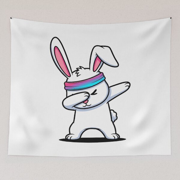 Item preview, Cute White Bunny Dabbing Isolated designed and sold by RGShirtWorks.