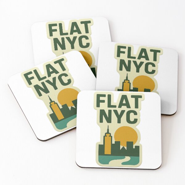 Item preview, Flat NYC – Retro Skyline Sticker designed and sold by TrendyDesign159.
