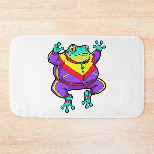 Item preview, Happy Cartoon Frog in Retro Tracksuit designed and sold by ML-Media.