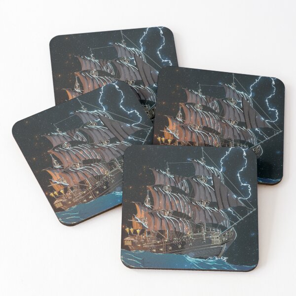 Item preview, Pirate Ship in the Storm – Epic Stormy Ocean Art | Vintage Marine Poster designed and sold by Solocks3D.