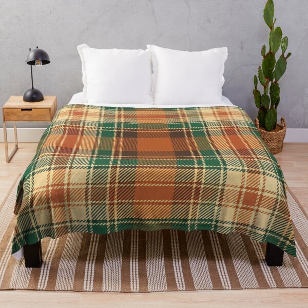 Item preview, Autumn Tartan Plaid — Pine Green & Spice Orange Checks designed and sold by NoctaHike.