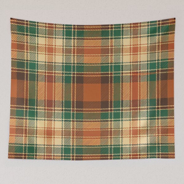 Item preview, Autumn Tartan Plaid — Pine Green & Spice Orange Checks designed and sold by NoctaHike.