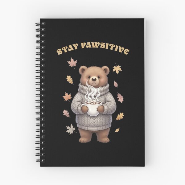 Item preview, Stay Pawsitive Bear Design – Cute Motivational Animal Art | Positive Vibes designed and sold by InkRebelprint.