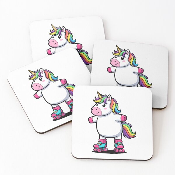 Item preview, Cute Rainbow Unicorn on Roller Skates designed and sold by RGShirtWorks.