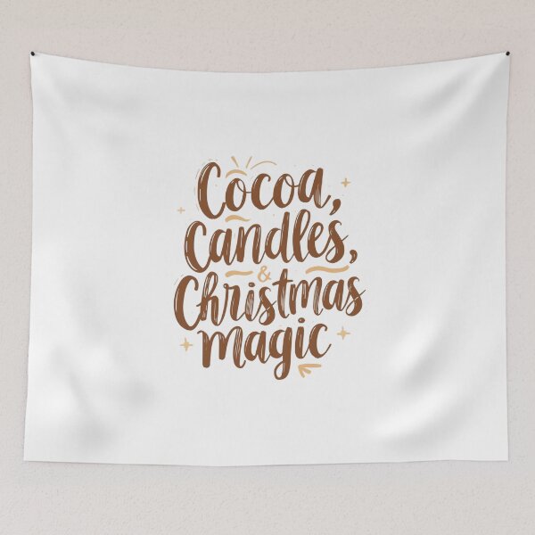 Item preview, Cocoa, Candles & Christmas Magic – Cozy Christmas Quote Typography designed and sold by xMErCUrY03x.