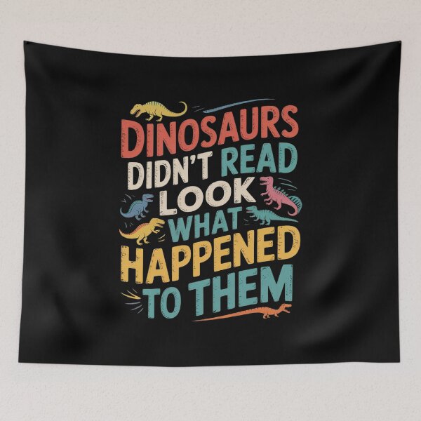 Item preview, Dinosaurs Didnt Read Book Lover Boys Kids Teacher  designed and sold by HuValverdeArt.