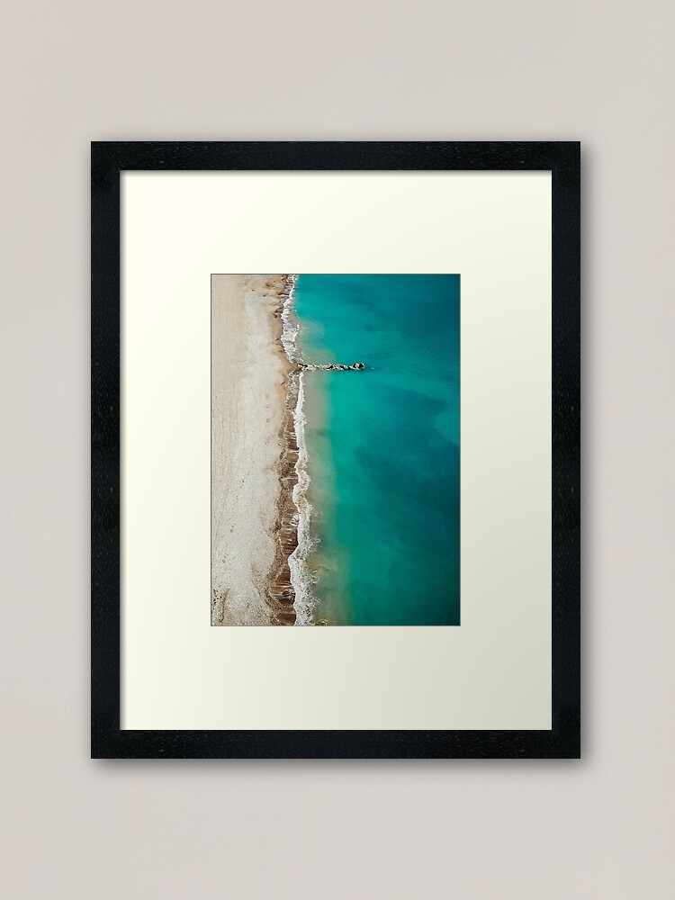 Thumbnail 2 of 7, Framed Art Print, Colourful Kourion Beach designed and sold by DRONY.