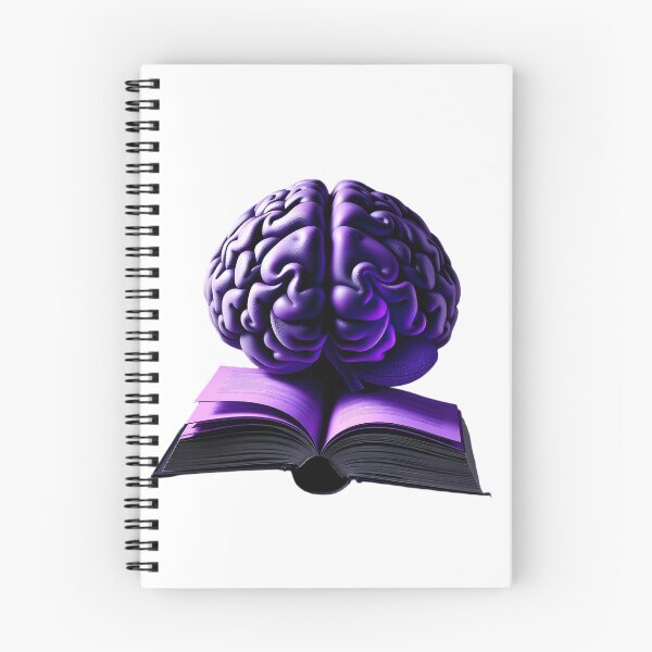 Item preview, The Scholar's Mind | Purple Brain on Open Book designed and sold by Maldives-Art.