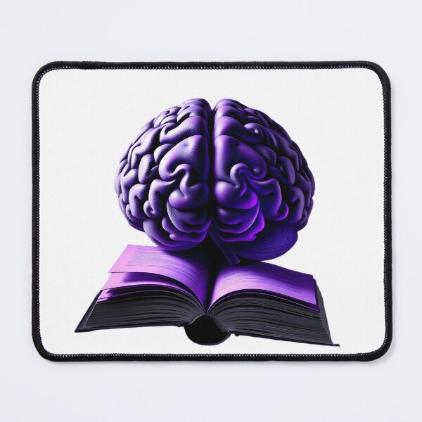 Item preview, The Scholar's Mind | Purple Brain on Open Book designed and sold by Maldives-Art.