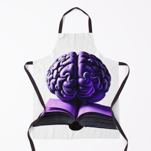 Item preview, The Scholar's Mind | Purple Brain on Open Book designed and sold by Maldives-Art.