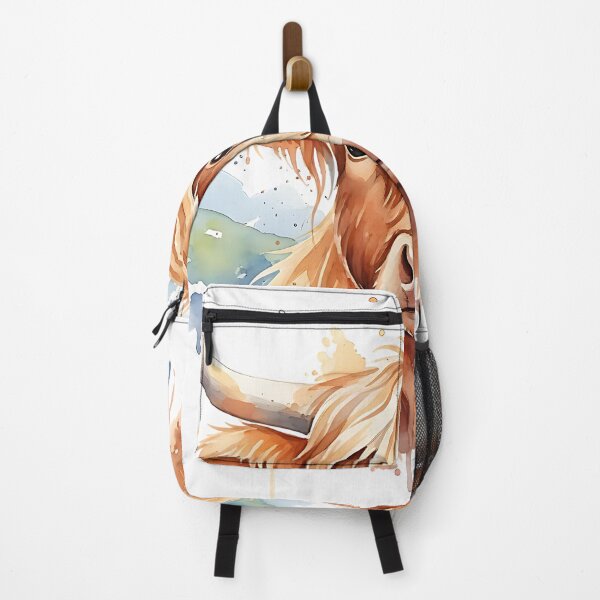 Item preview, highland cow watercolour splash designed and sold by Metaverse8.