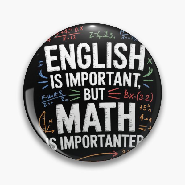 Item preview, English is important but math is importanter  designed and sold by HuValverdeArt.