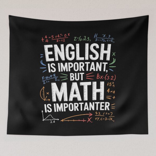 Item preview, English is important but math is importanter  designed and sold by HuValverdeArt.