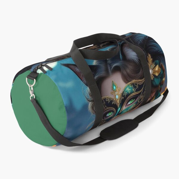 Item preview, Moonlit Masquerade – Masked woman with feline grace & brocade dreams between lagoon light and transformation designed and sold by FotoworldEdel.