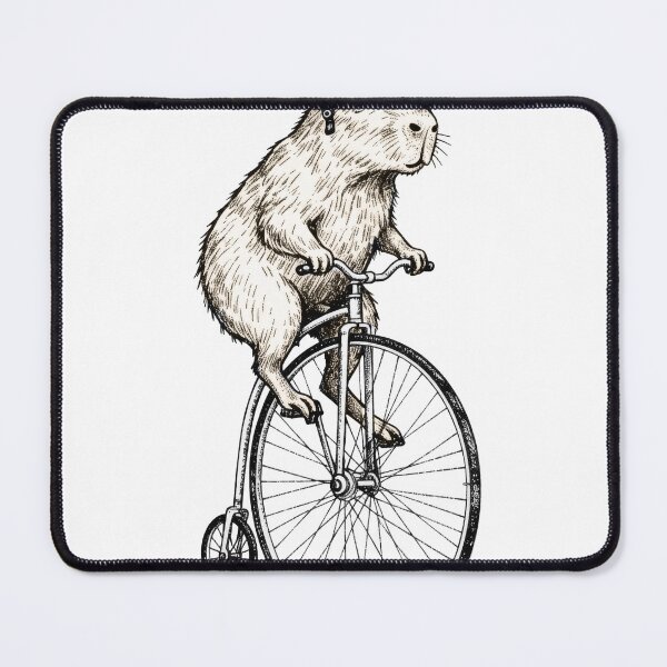 Item preview, Dapper Capybara on a Penny-Farthing | Vintage Bicycle Illustration designed and sold by Arcaucil.