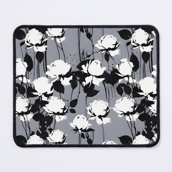 Item preview, Black and White Floral Sketch Pattern designed and sold by Dream Garden.