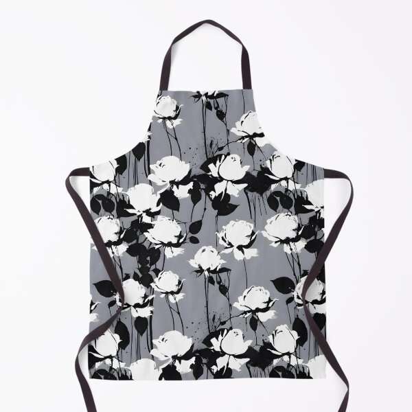 Item preview, Black and White Floral Sketch Pattern designed and sold by Dream Garden.