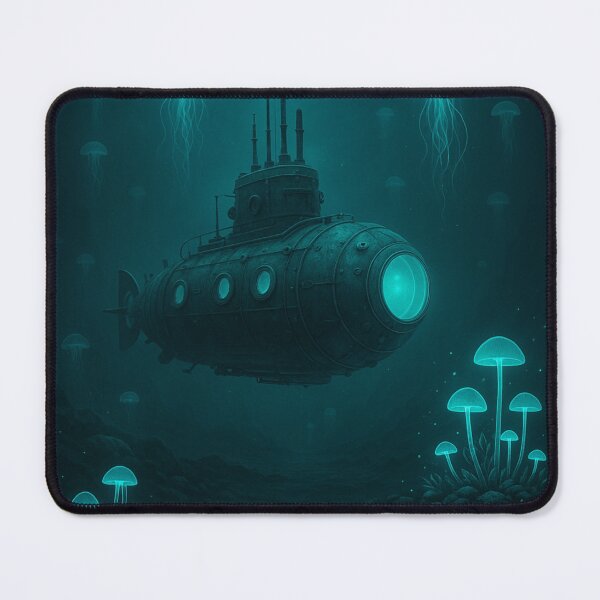 Item preview, Retro Bioluminescent Submarine Deep Dive designed and sold by ArtFlow1.