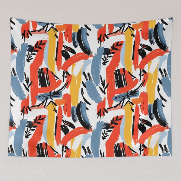 Item preview, Abstract Brush Stroke Art Pattern designed and sold by Dream Garden.