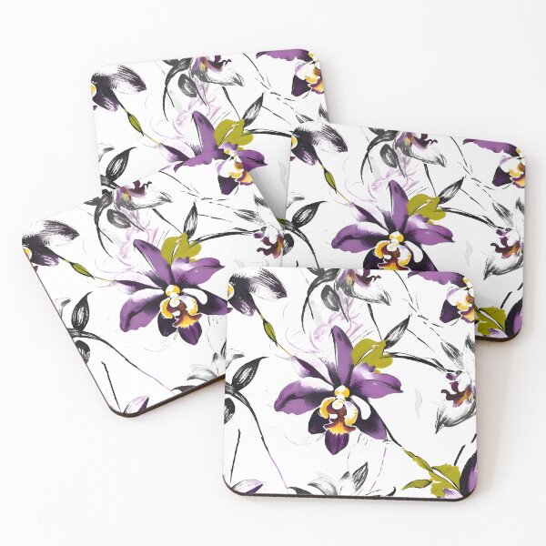 Item preview, Purple Flowers Elegant Watercolor Pattern designed and sold by Dream Garden.
