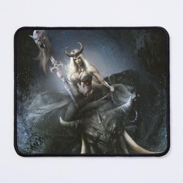 Item preview, Horned Warrior Riding Mythical Beast designed and sold by Fantasy-art-z.