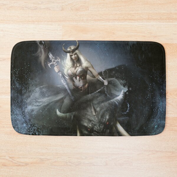 Item preview, Horned Warrior Riding Mythical Beast designed and sold by Fantasy-art-z.