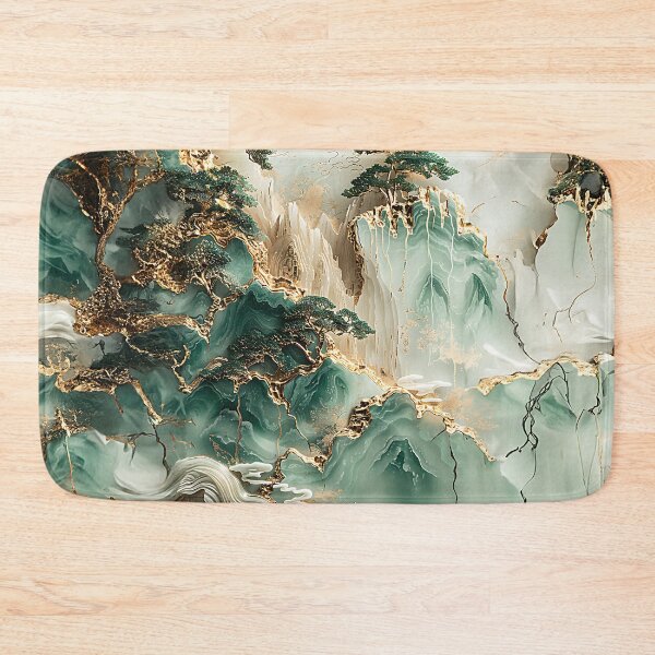 Item preview, Gold Inlaid Jade Carving Landscape - 06 designed and sold by Made-by-Gus.