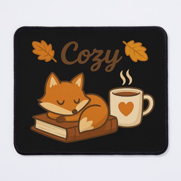 Item preview, Cozy Autumn Fox with Coffee Mug designed and sold by CanvasFox.