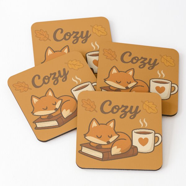 Item preview, Cozy Autumn Fox with Coffee Mug designed and sold by CanvasFox.