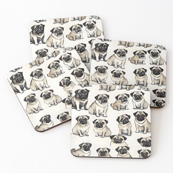Item preview, Cute Pug Pattern designed and sold by Dream Garden.