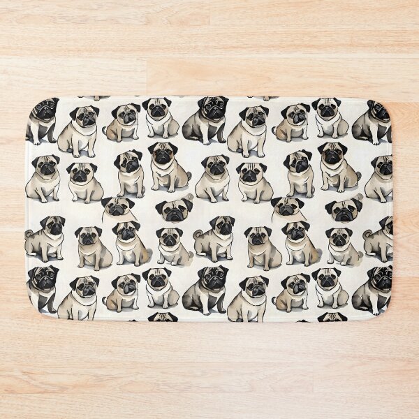 Item preview, Cute Pug Pattern designed and sold by Dream Garden.