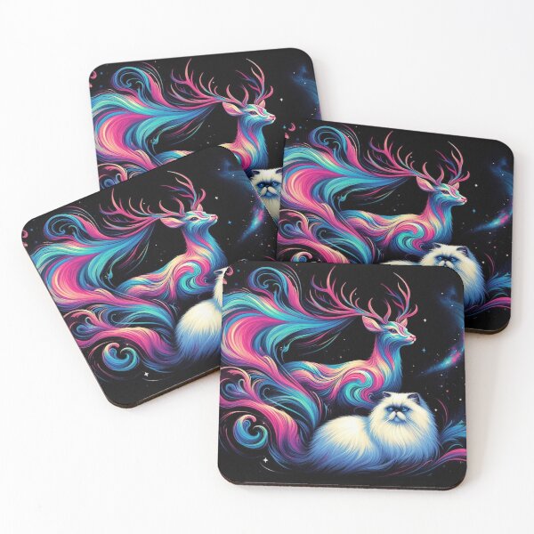 Item preview, Mystic deer and himalayan cat  designed and sold by Dogandesighn.