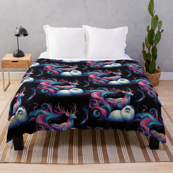 Item preview, Mystic deer and himalayan cat designed and sold by Dogandesighn.