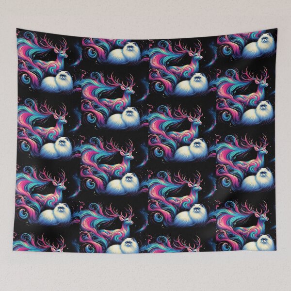 Item preview, Mystic deer and himalayan cat  designed and sold by Dogandesighn.