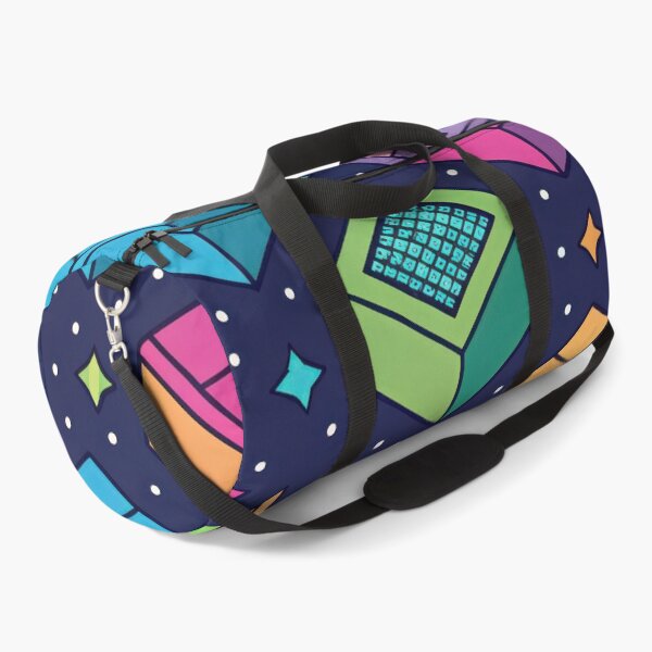 Artikelvorschau, Neon Retro Nature Tech Muster – Auffälliges Gaming Nature Plaid & Cubes entworfen und verkauft von NoctaHike.