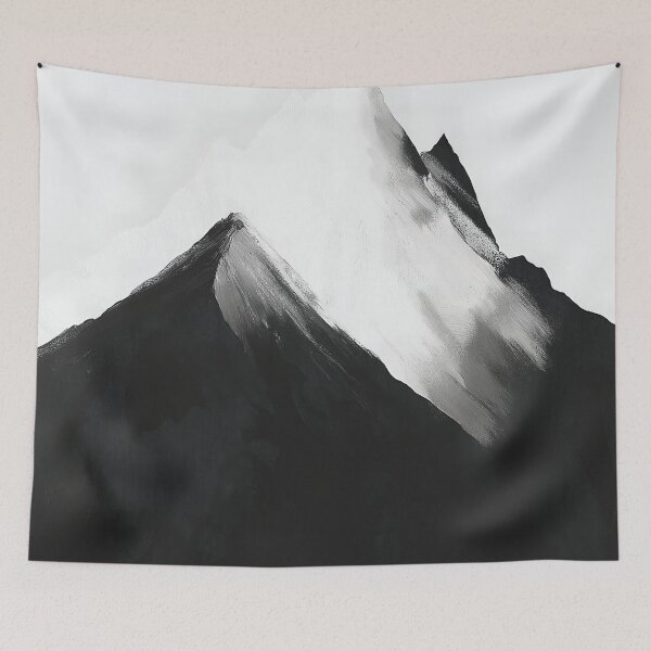 Item preview, Monochrome Abstract Mountain Peak designed and sold by Nytheris.