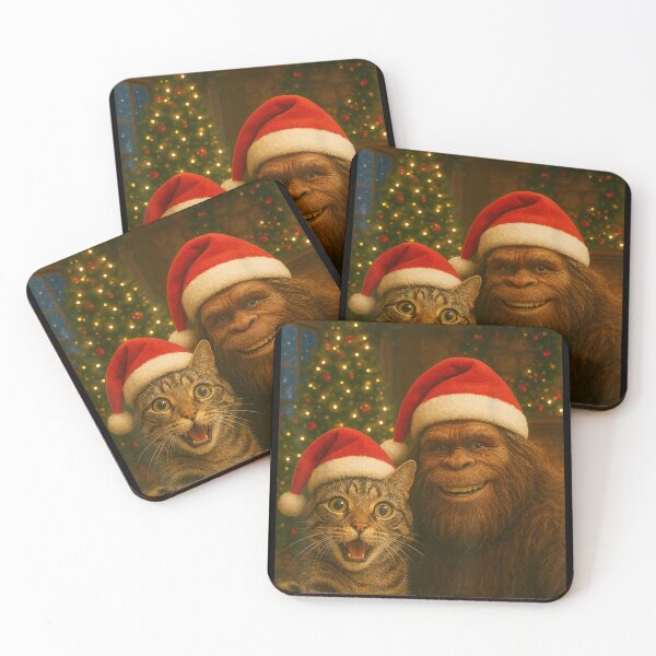 Item preview, Cute Cat Selfie Santa BigFoot Christmas  designed and sold by BASKF.