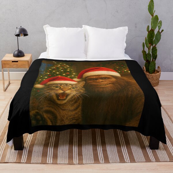 Item preview, Cute Cat Selfie Santa BigFoot Christmas  designed and sold by BASKF.