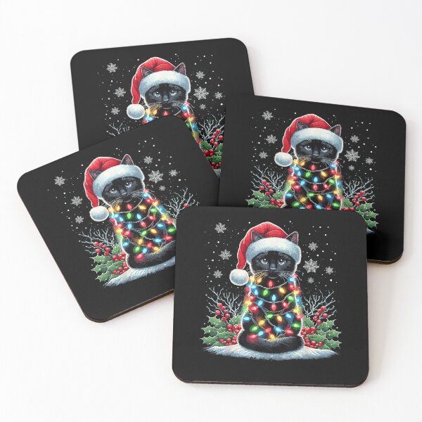 Item preview, Christmas Santa Claus Cat Merry X-Mas Funny Black Cat Meme  designed and sold by BASKF.