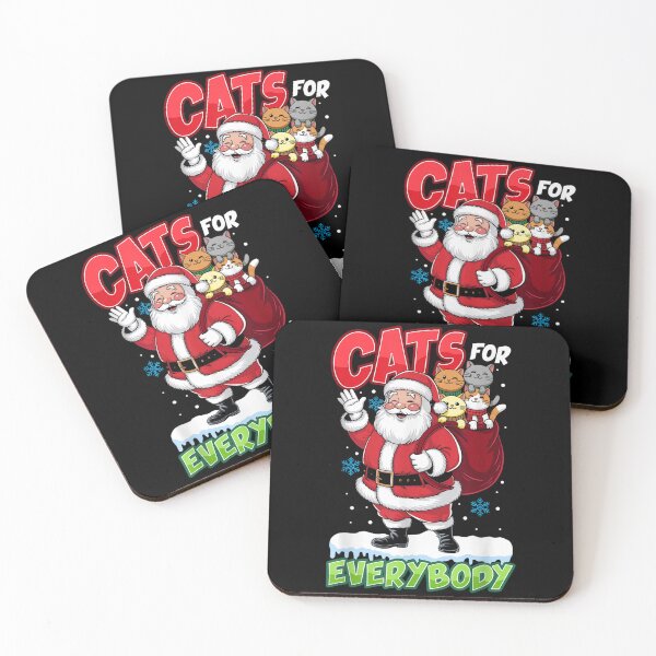 Item preview, Cats For Everybody Cute Cat Santa Hat Christmas Moon  designed and sold by BASKF.