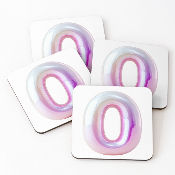 Item preview, Shiny iridescent number zero stands elegantly on a transparent background designed and sold by MiraCleAI.