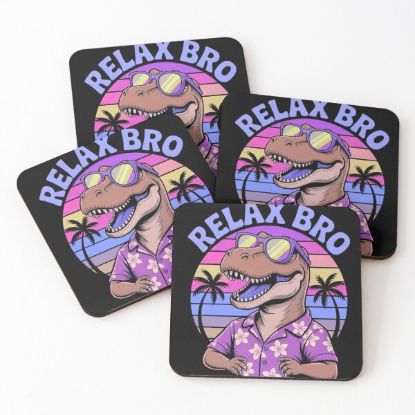 Item preview, Relax Bro – Cool T-Rex in Hawaiian Shirt designed and sold by BestDetailer.