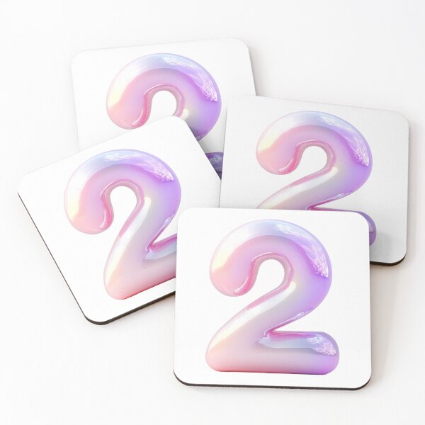 Item preview, Unique translucent number two stands out with a radiant glossy designed and sold by MiraCleAI.