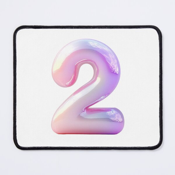 Item preview, Unique translucent number two stands out with a radiant glossy designed and sold by MiraCleAI.