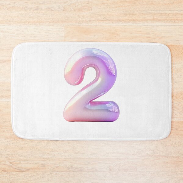 Item preview, Unique translucent number two stands out with a radiant glossy designed and sold by MiraCleAI.