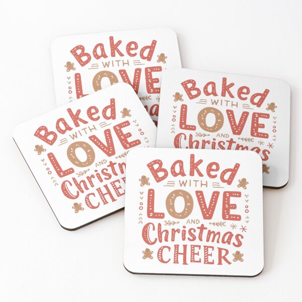 Item preview, Baked with Love and Christmas Cheer – Cozy Holiday Typography Art designed and sold by xMErCUrY03x.