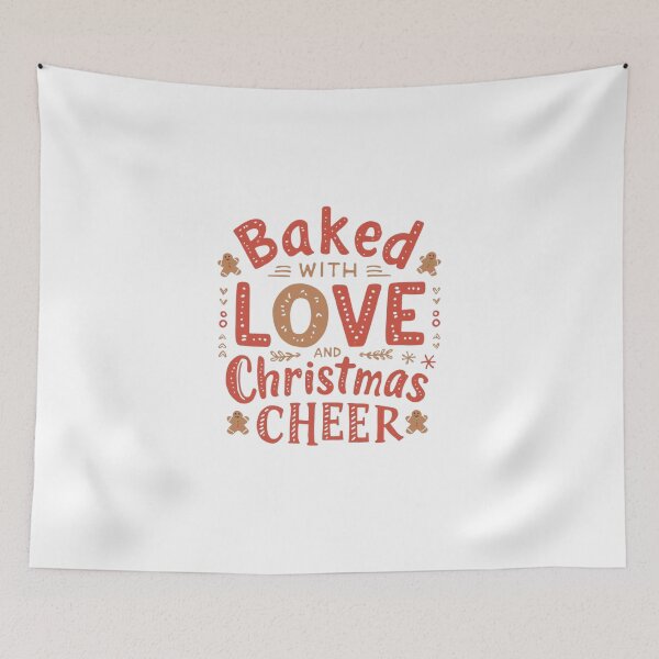 Item preview, Baked with Love and Christmas Cheer – Cozy Holiday Typography Art designed and sold by xMErCUrY03x.