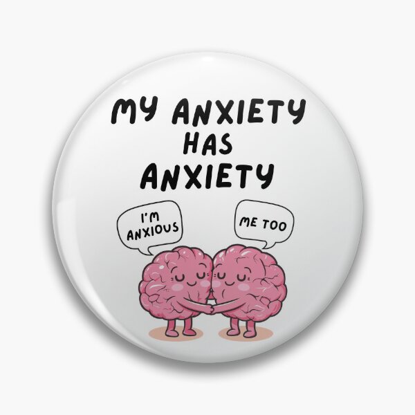 Item preview, “My Anxiety Has Anxiety” – Cute Brain Humor Sticker and More designed and sold by LA Art.